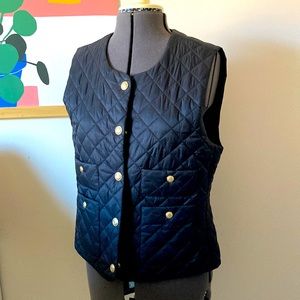 J.Crew quilted lightweight lady vest – black – small – only worn a few times